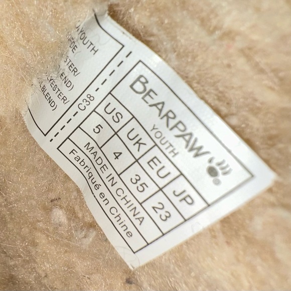 BearPaw Light Beige/Tan Suede Boots Youth Size 5 US - Picture 10 of 10